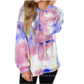 Ventas Hot Multicolor Mujeres informales Drawstring Swinked Sweinshirt Tie Dye Holteas Capas